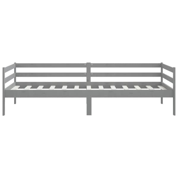vidaXL daybed 90x200 cm massivt fyrretræ grå