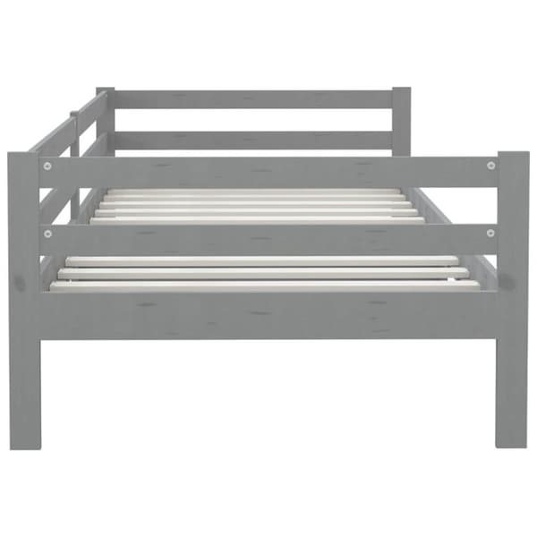 vidaXL daybed 90x200 cm massivt fyrretræ grå