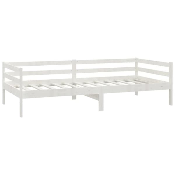 vidaXL Dagseng hvit heltre furu 90x200 cm