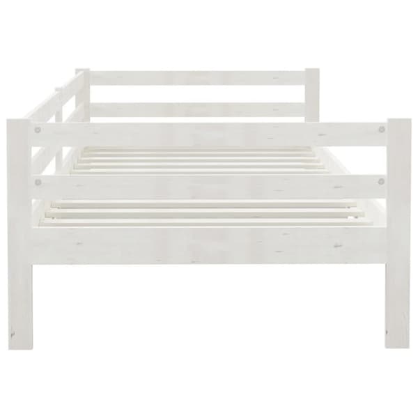 vidaXL Dagseng hvit heltre furu 90x200 cm