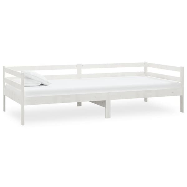 vidaXL Dagseng hvit heltre furu 90x200 cm