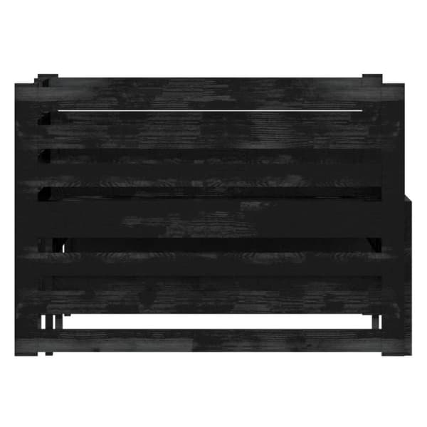 vidaXL Päivävuode ulosvedettävä musta täysi mänty 2x (90x200) cm