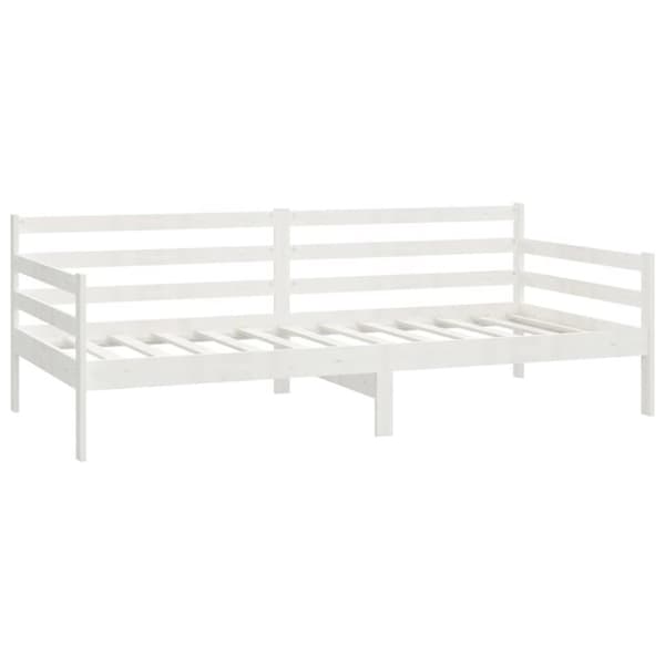 vidaXL Päivävuode valkoinen täysi mänty 90x200 cm