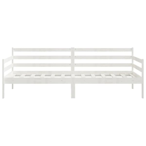 vidaXL Päivävuode valkoinen täysi mänty 90x200 cm