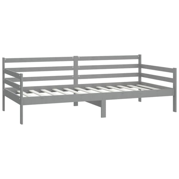 vidaXL daybed 90x200 cm massivt fyrretræ grå