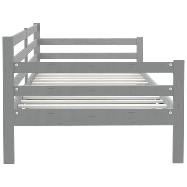 vidaXL daybed 90x200 cm massivt fyrretræ grå