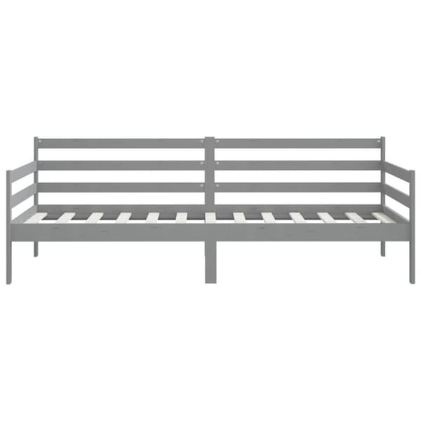 vidaXL daybed 90x200 cm massivt fyrretræ grå