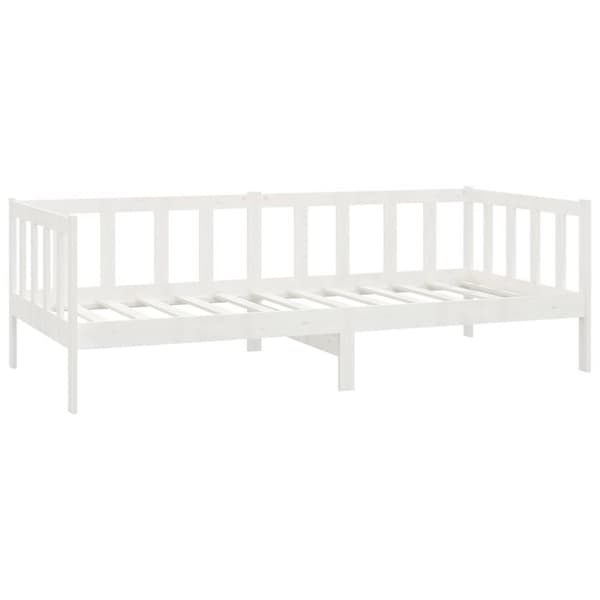 vidaXL Päivävuode valkoinen täysi mänty 90x200 cm