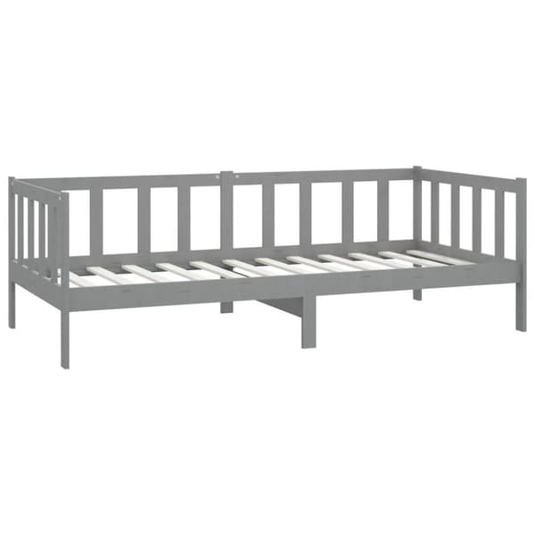 vidaXL daybed 90x200 cm massivt fyrretræ grå