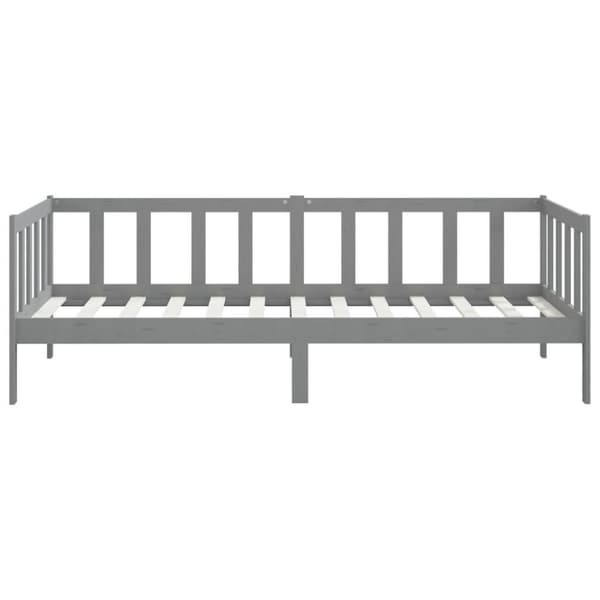 vidaXL daybed 90x200 cm massivt fyrretræ grå