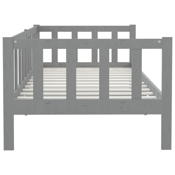 vidaXL daybed 90x200 cm massivt fyrretræ grå
