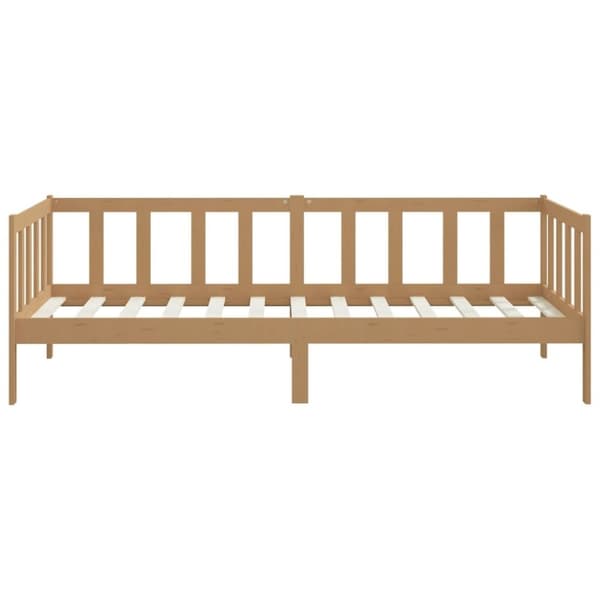 vidaXL Dagseng honningbrun heltre furu 90x200 cm