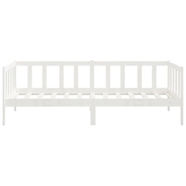 vidaXL Dagseng hvit heltre furu 90x200 cm