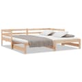 Miniatyrbillede 2 af 9: vidaXL daybed med udtræk 2x(90x200) cm massivt fyrretræ