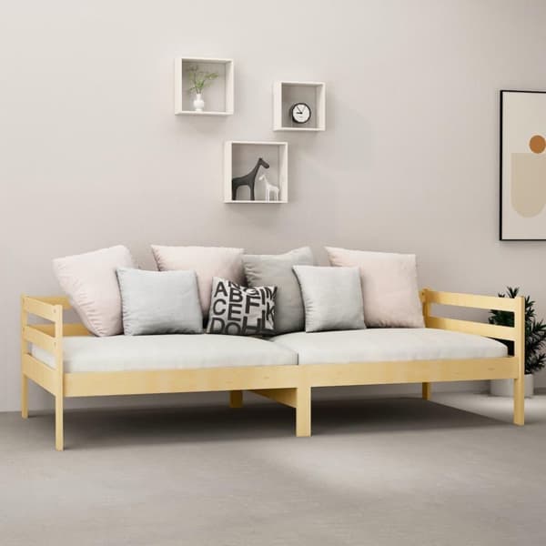 vidaXL daybed med madras 90x200 cm massivt fyrretræ
