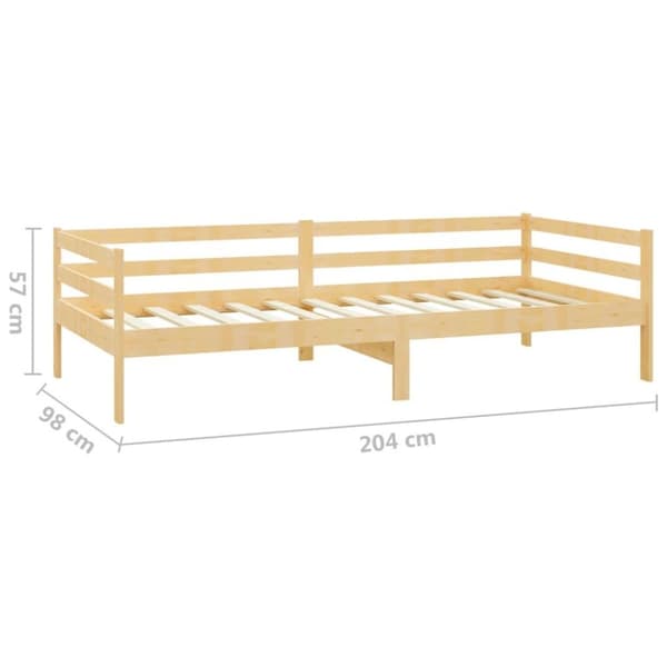 vidaXL daybed med madras 90x200 cm massivt fyrretræ