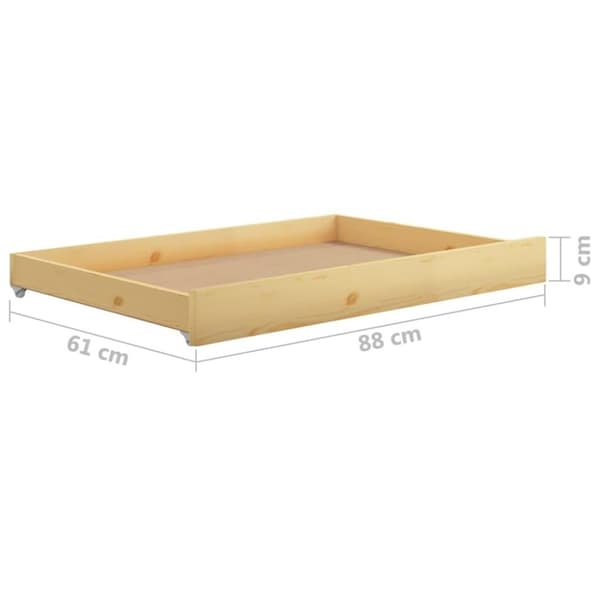 vidaXL daybed med udtræk 2x(90x200) cm massivt fyrretræ