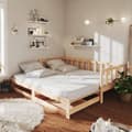 Miniatyrbillede 10 af 10: vidaXL daybed med udtræk 2x(90x200) cm massivt fyrretræ