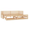 Miniatyrbillede 1 af 10: vidaXL daybed med udtræk 2x(90x200) cm massivt fyrretræ