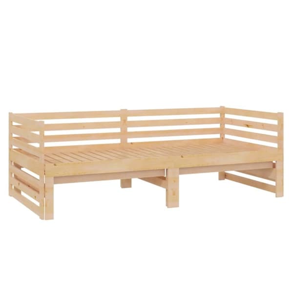 vidaXL daybed med udtræk 2x(90x200) cm massivt fyrretræ