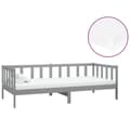 Miniatyrbillede 2 af 11: vidaXL daybed med madras 90x200 cm massivt fyrretræ grå