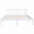 Miniatyrbilde 5 av 10: vidaXL Sengeramme hvit heltre furu 160x200 cm