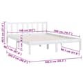 Miniatyrbilde 10 av 10: vidaXL Sengeramme hvit heltre furu 160x200 cm