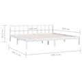 Miniatyrbillede 10 af 10: vidaXL sengeramme 180x200 cm Super King massivt fyrretræ hvid