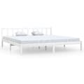 Miniatyrbillede 2 af 10: vidaXL sengeramme 180x200 cm Super King massivt fyrretræ hvid