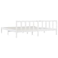 Miniatyrbilde 7 av 10: vidaXL Sengeramme hvit heltre furu 200x200 cm