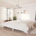 Miniatyrbilde 2 av 10: vidaXL Sengeramme hvit heltre furu 200x200 cm