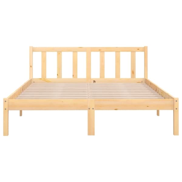 vidaXL Sängram massiv furu 140x190 cm