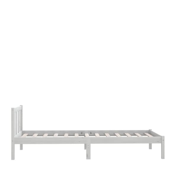 vidaXL Sengeramme hvit heltre furu 100x200 cm