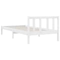 Miniatyrbilde 7 av 9: vidaXL Sengeramme hvit heltre furu 100x200 cm