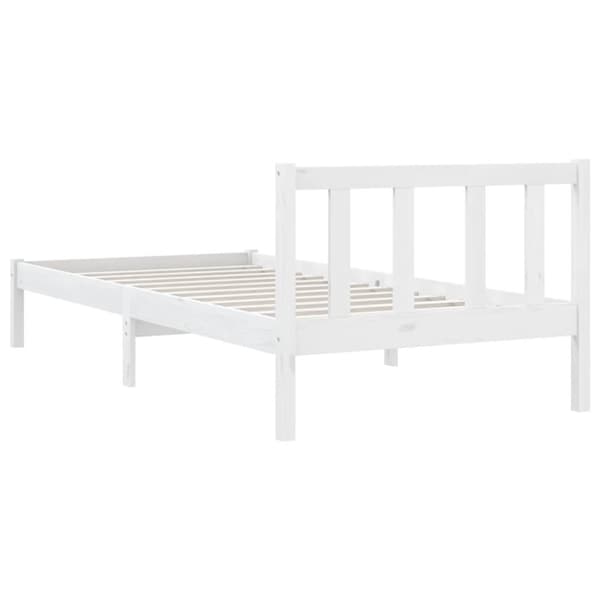 vidaXL Sengeramme hvit heltre furu 100x200 cm