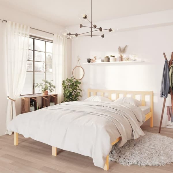 vidaXL sengeramme 120x190 cm massivt fyrretræ