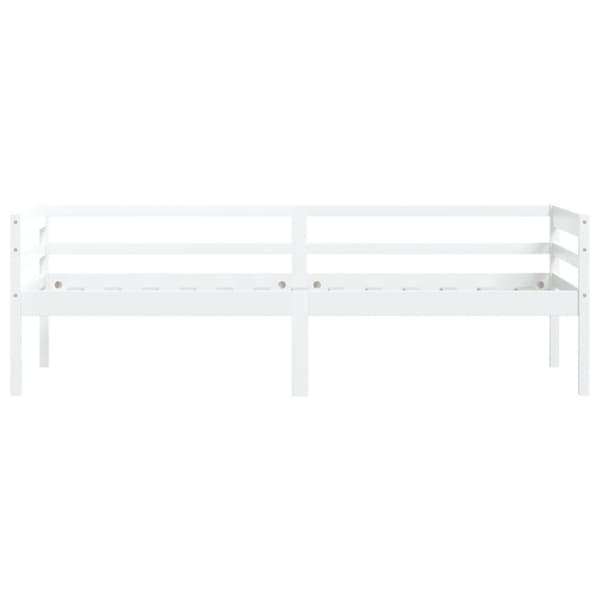 vidaXL Sengeramme hvit heltre furu 90x200 cm