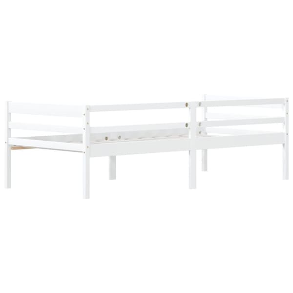 vidaXL Sengeramme hvit heltre furu 90x200 cm