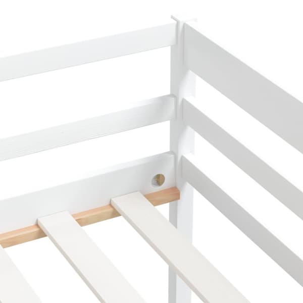 vidaXL Sengeramme hvit heltre furu 90x200 cm