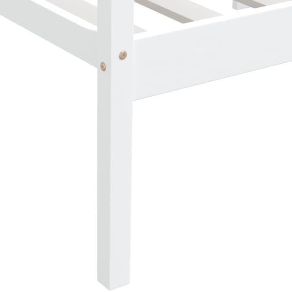 vidaXL Sengeramme hvit heltre furu 90x200 cm