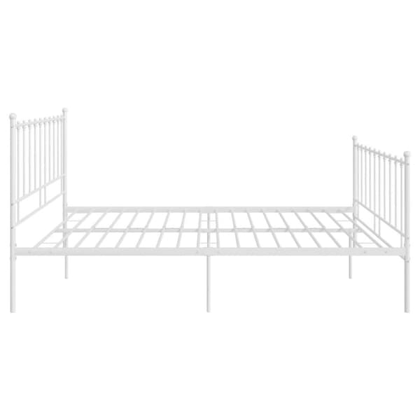 vidaXL sengestel 140x200 cm metal hvid