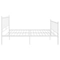 Miniatyrbillede 3 af 6: vidaXL sengestel 140x200 cm metal hvid