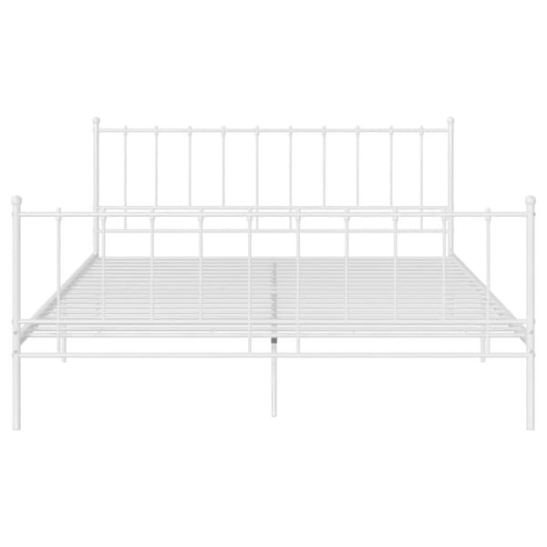 vidaXL sengestel 140x200 cm metal hvid