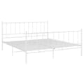Miniatyrbillede 2 af 6: vidaXL sengestel 140x200 cm metal hvid