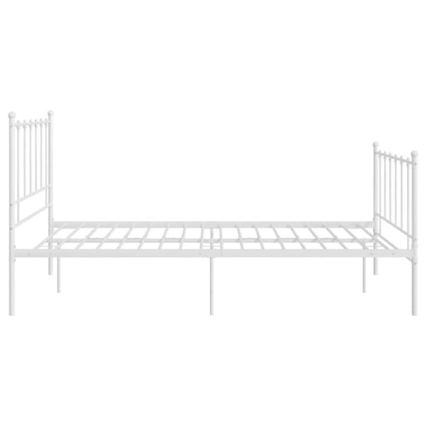 vidaXL sengestel 120x200 cm metal hvid