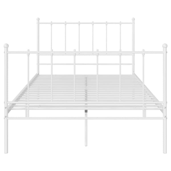 vidaXL sengestel 120x200 cm metal hvid