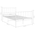 Miniatyrbillede 6 af 6: vidaXL sengestel 120x200 cm metal hvid