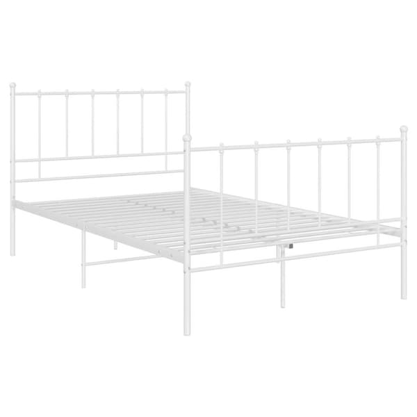 vidaXL sengestel 120x200 cm metal hvid