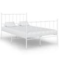 Miniatyrbillede 1 af 6: vidaXL sengestel 120x200 cm metal hvid