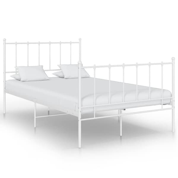 vidaXL sengestel 120x200 cm metal hvid